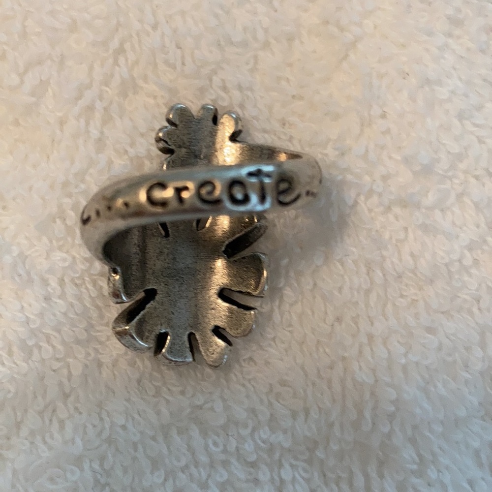 Silver Flower Ring - image 3